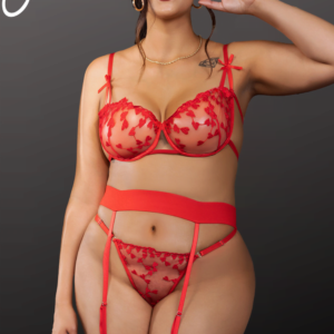 Red Bra Heart Set (Plus Size)